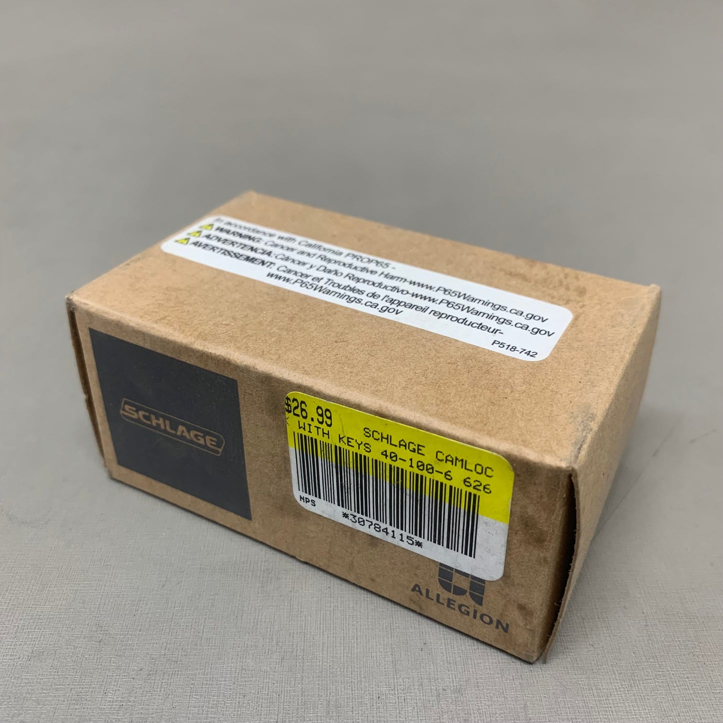 SCHLAGE Multiple Tailpiece Key-in-Knob/Lever Cylinder ND Series 40-100