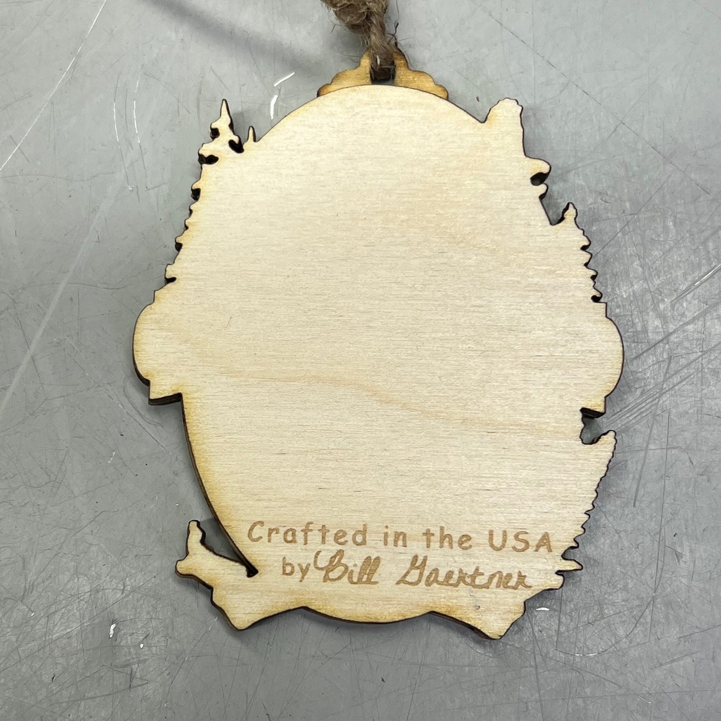 ZA@  (2 PACK) Mendenhall Glacier Lasered Wood Collectable Ornament JuneauAK Souvenir