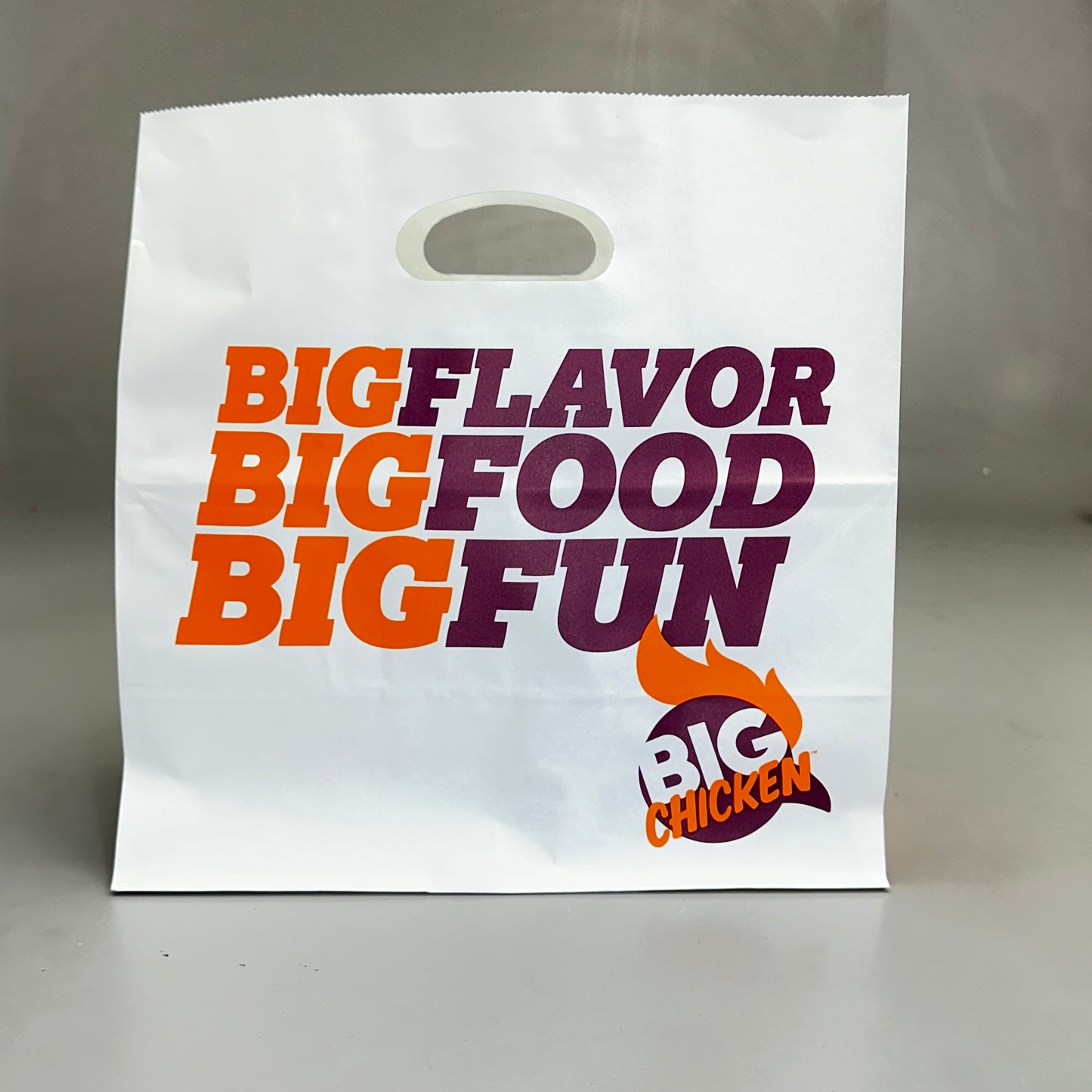 BIG CHICKEN Shopping Bags 11" x 6" x 11" White