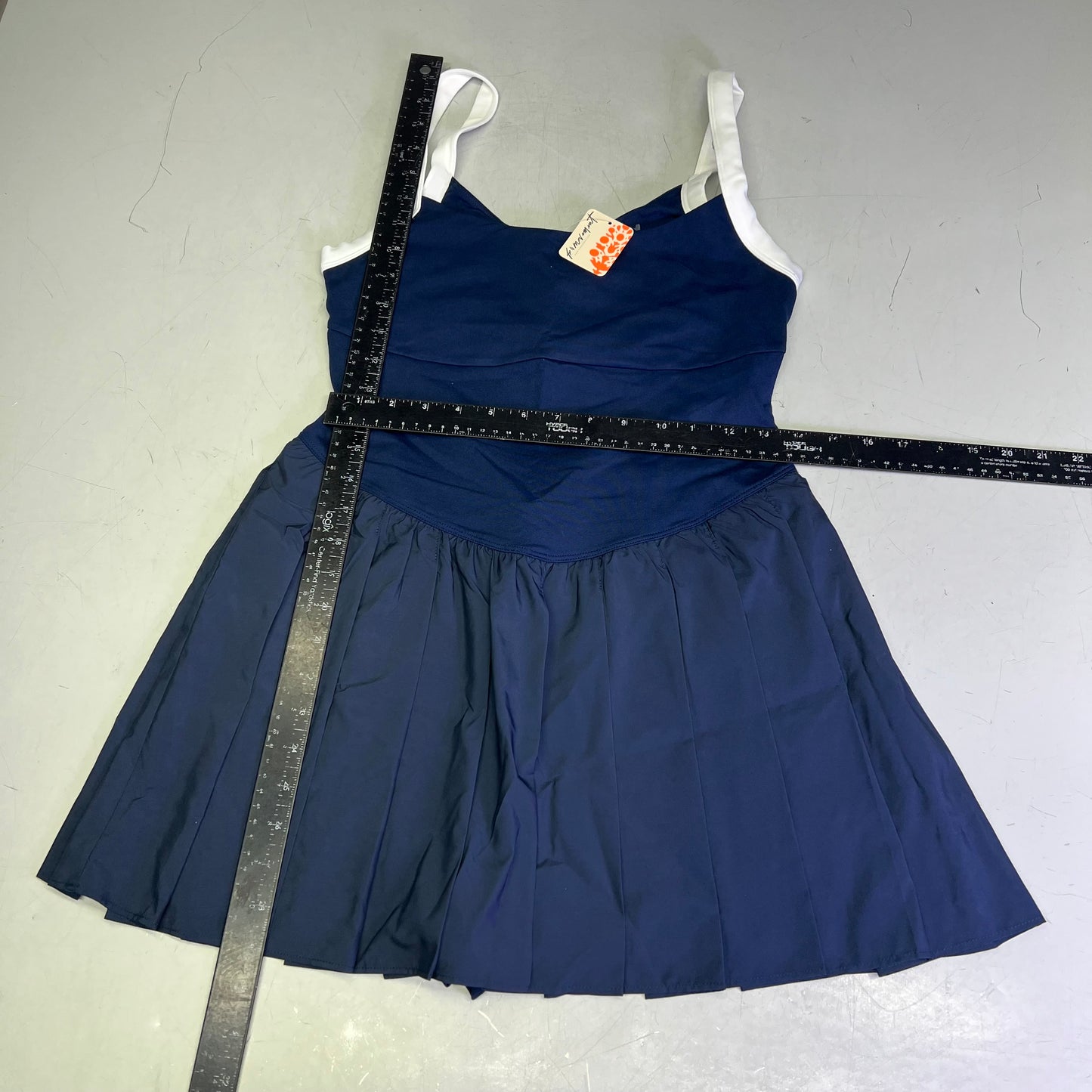 FREE PEOPLE Swing Of Things Skortsie Women's Sz L Navy/White Combo 958094