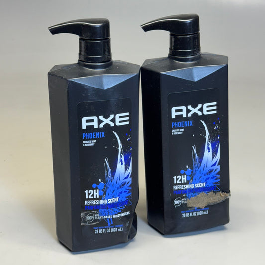 ZA@ AXE (2 Pack) Phoenix Crushed Mint & Rosemary 12H 28fl oz (AS-IS, Damage)