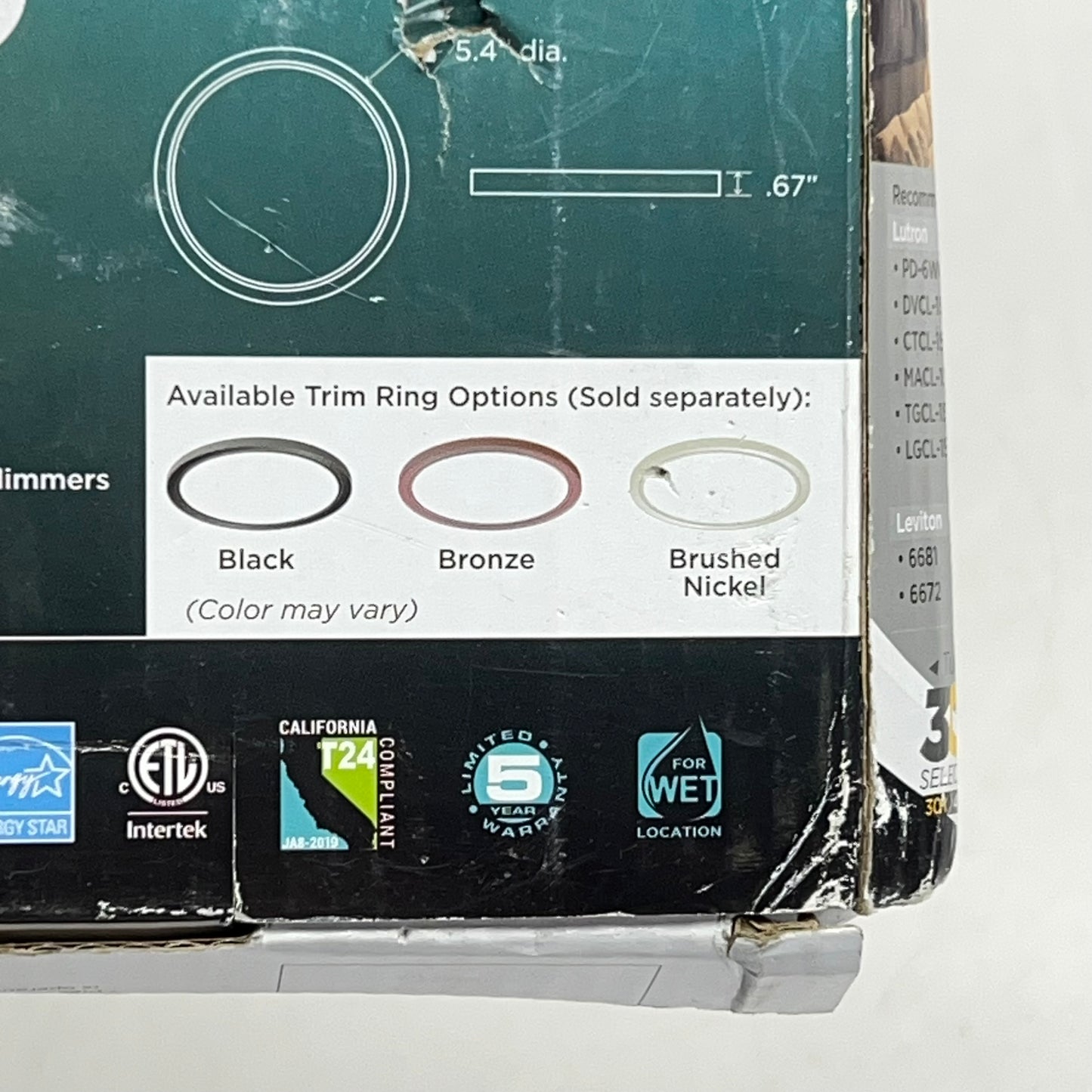 ZA@ PORTER LIGHTING  Round Led Surface Mount Downlight 5' Dia PT-DLSM-R-51-10W-3CCT
