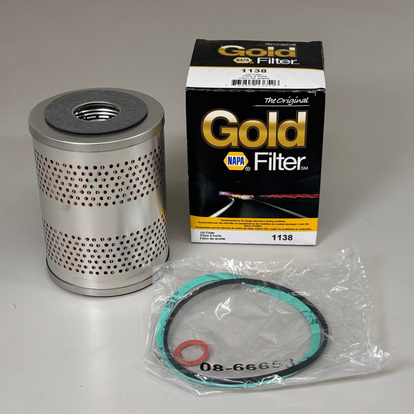 NAPA Original Gold Oil Filter Cellulose Material W/ Gaskets for Chevrolet 1138