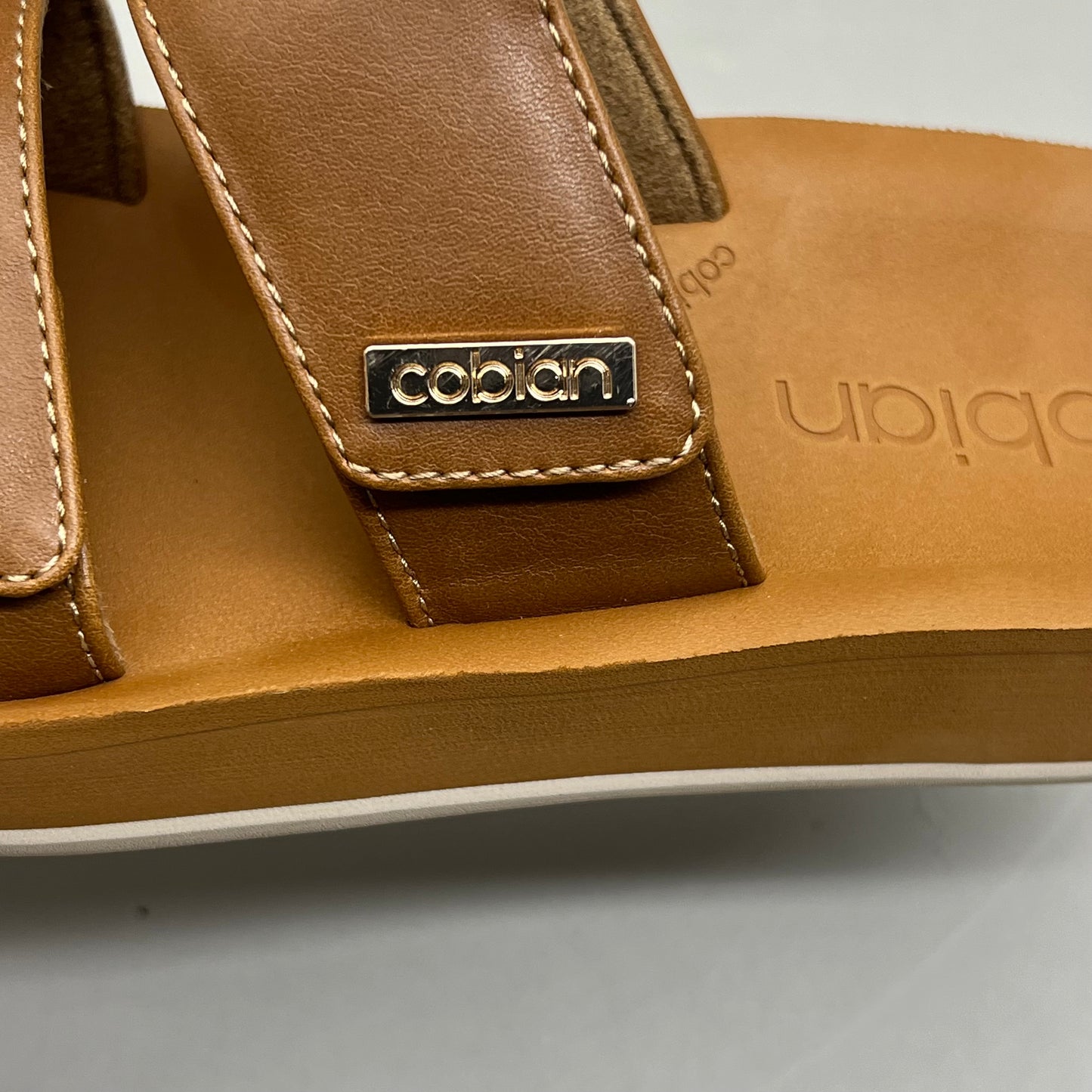 COBIAN Dana Rise Elevated Flatform Style Slide Women's Sz 8 Tan DNA24-230-08