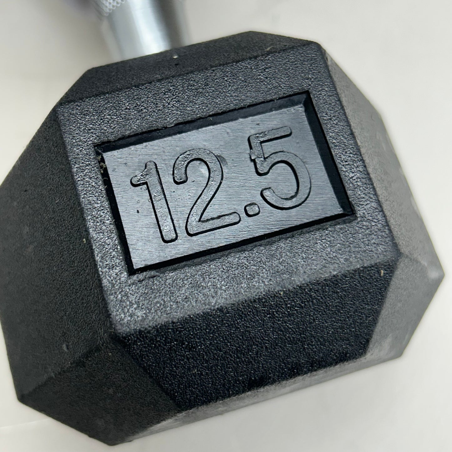 BODY SPORT (2 Pack) Rubber Encased Hex Dumbells 12.5lbs Black BDSRSDB125