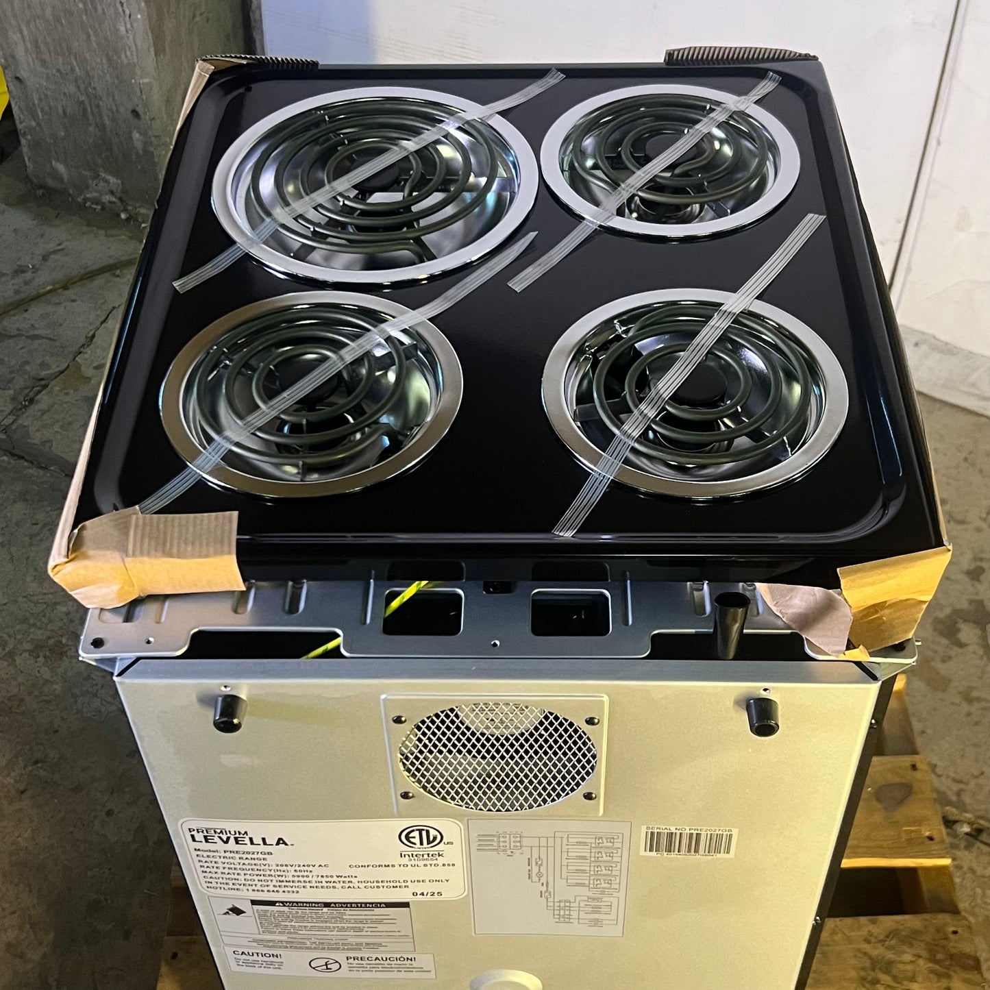 ZA@ Pallet of LEVELLA 20" Freestanding Electric Range with 4 Coil Burners & 2.2 Cu. Ft. Single Oven Capacity PRE2027GB