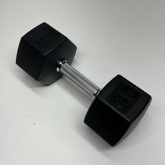ZA@ TAG Metal & Rubber Dumbbells 45lbs Black/Chrome 1908