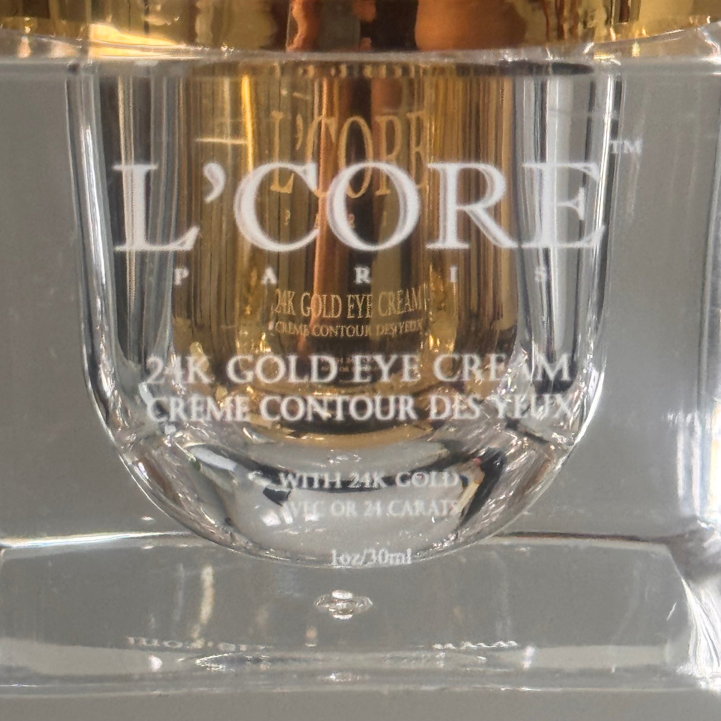 ZA@ L'CORE 24K Gold Eye Cream 1 oz oz BB 20 Months After Opening Retail $450