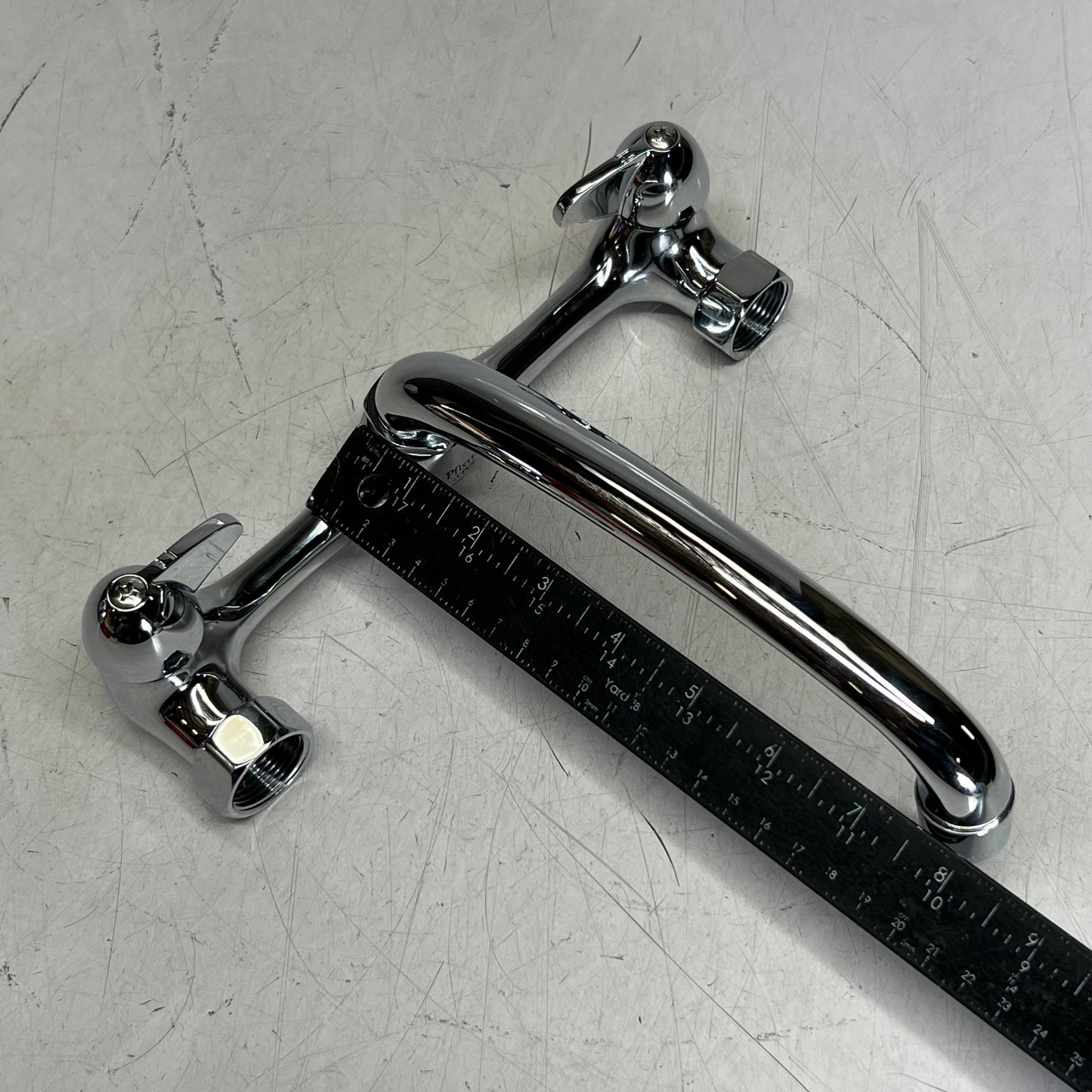 PFISTER 2-Handle Wall Mount Kitchen Faucet Polished Chrome G127-1000