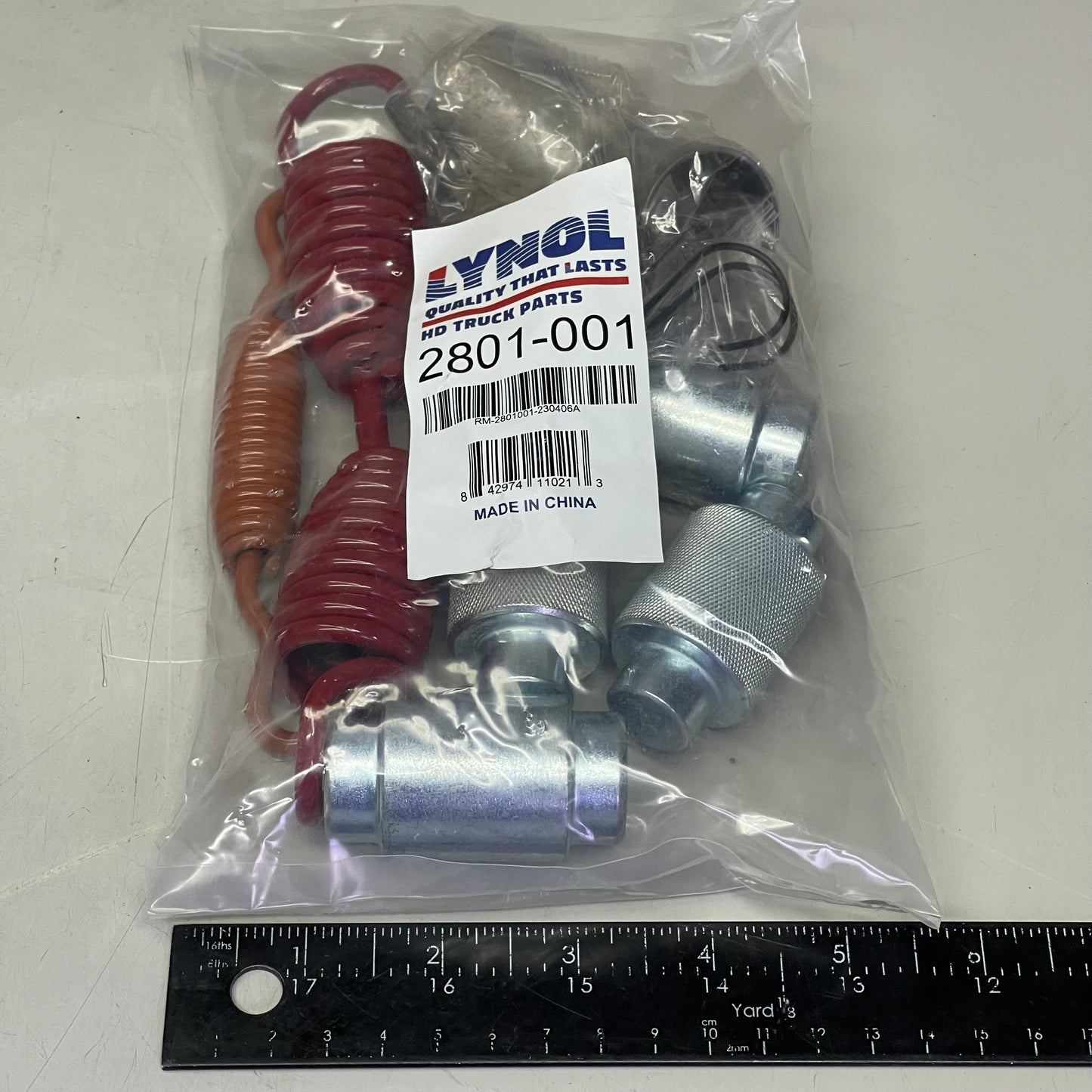 LYNOL Truck HD Air Brake Hardware Kit Steel & Red 2801-001
