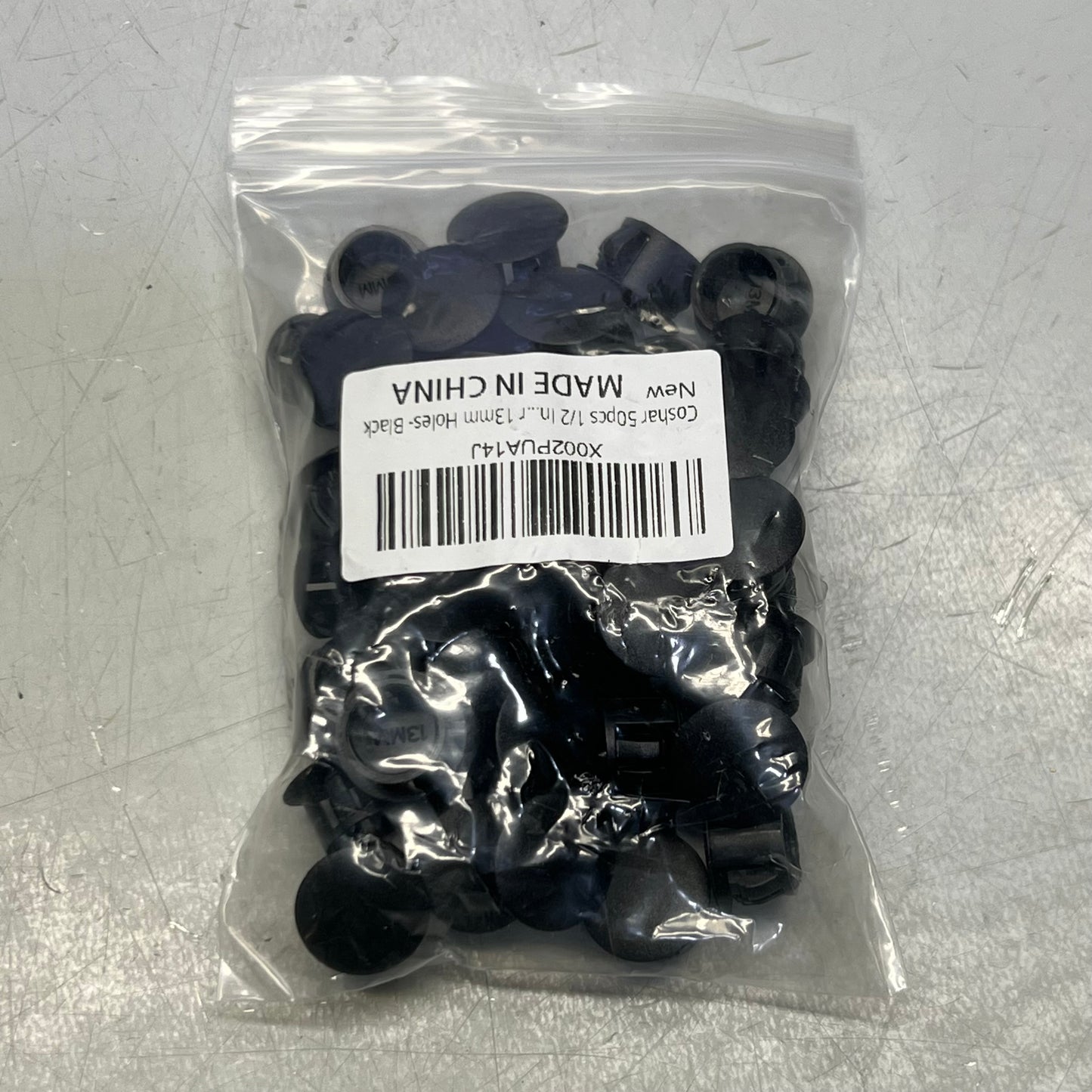 COSHAR (50 PACK) 1/2" Plastic Black Locking Hole Plug Panel, Hole Diameter 13mm X002PUA14J