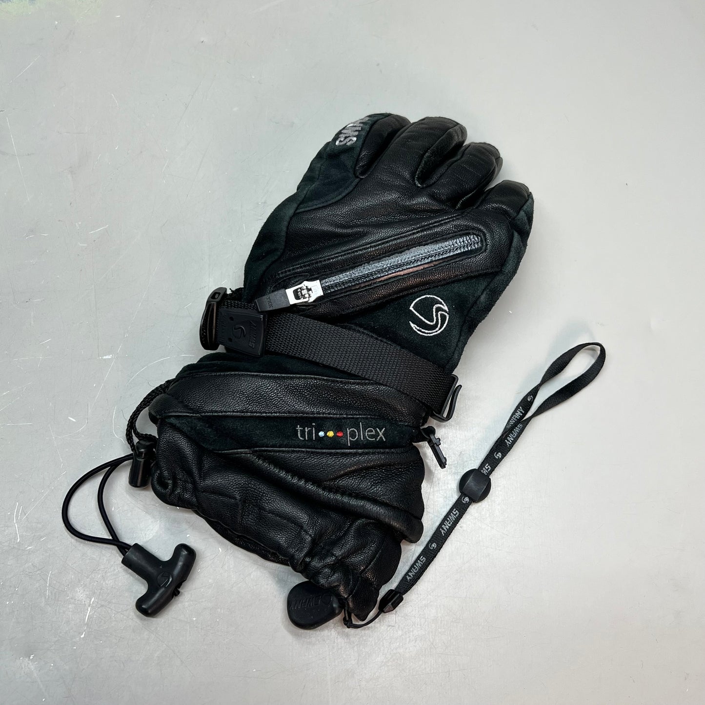 SWANY Gloves X-Cell Tri-Plex Insulation Leather Shield Men's Sz L Black (Used)