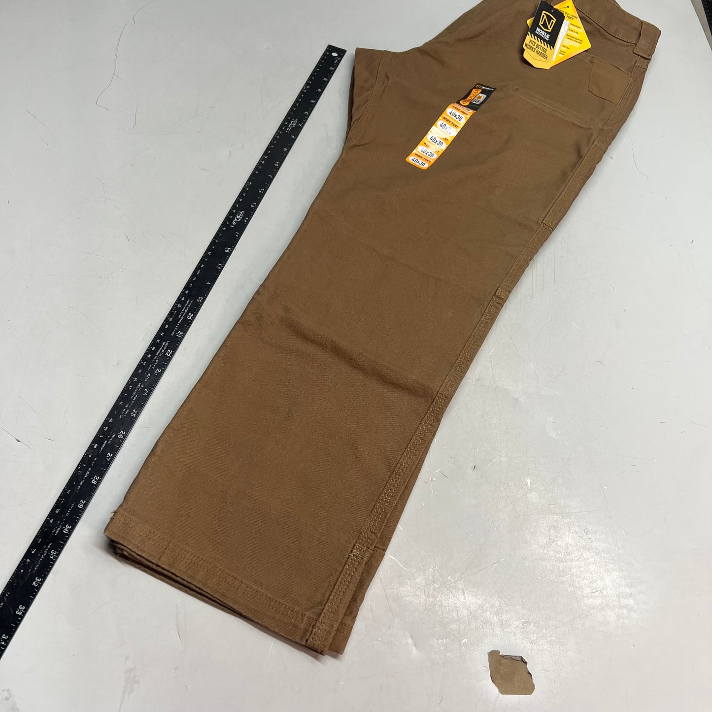 NOBLE OUTFITTERS Full Flex HD Hammer Canvas Work Pant Men's Sz 40x30 Tabacco