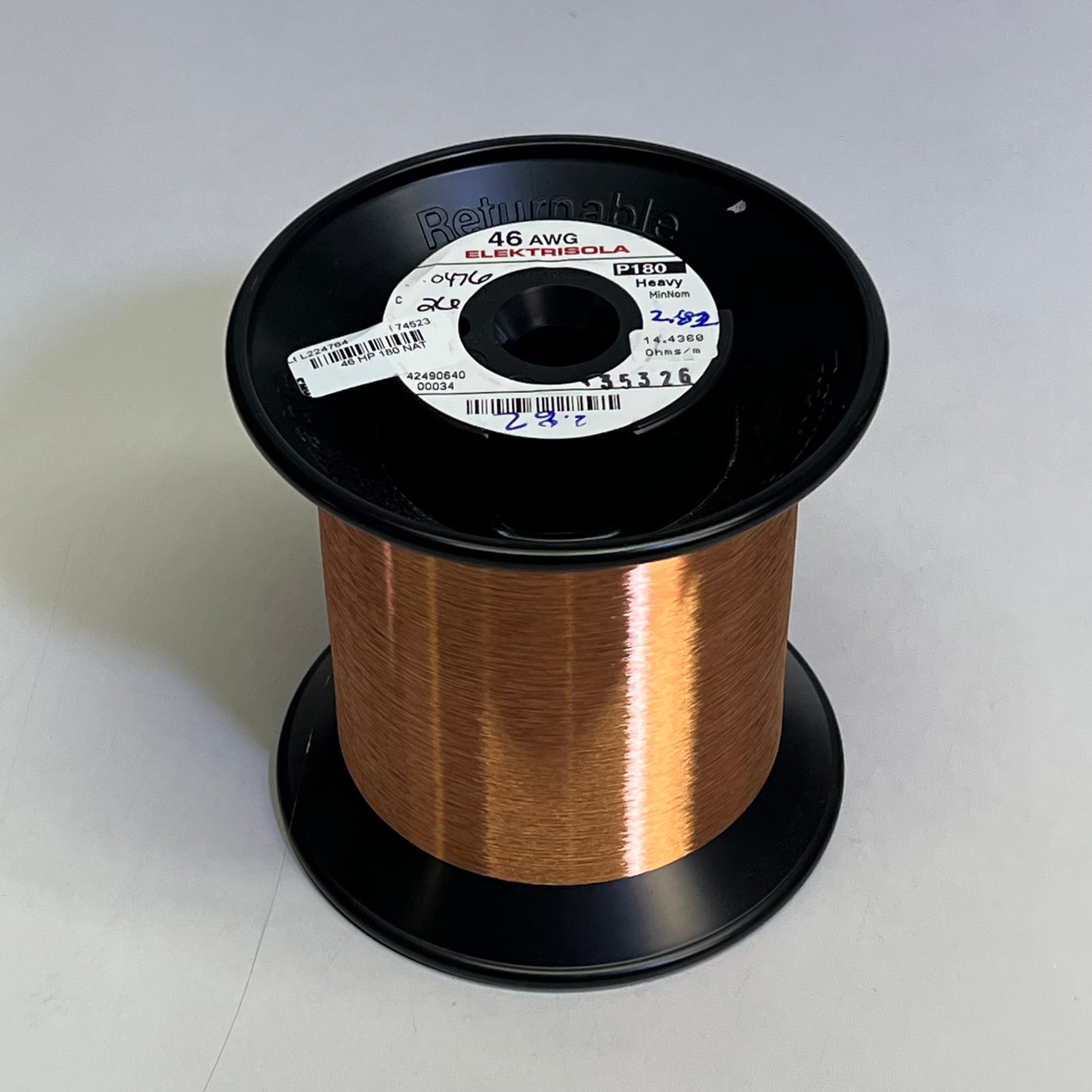 ELEKTRISOLA (3 POUNDS) Enamel Coated Copper Magnet Wire 46 AWG P180 LT L224764