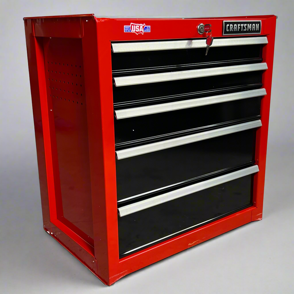 ZA@ CRAFTSMAN 2000 Series 26-in W x 36.5-in H 5-Drawer Steel Rolling Tool Cabinet (Red) CMST98264RB (AS-IS, A Little Damage)