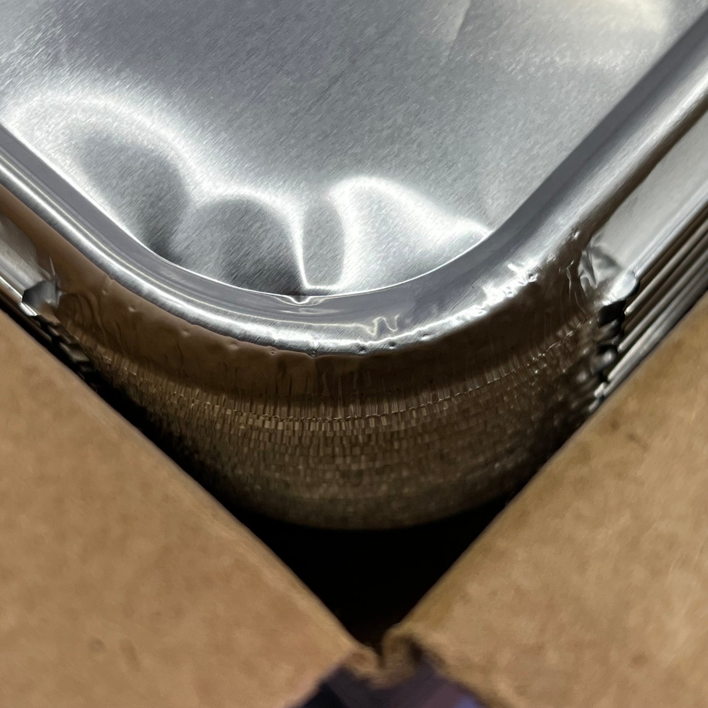 ZA@ WESTERN PLASTICS (100 PACK) Half Steam Foil Lid Chrome 5001