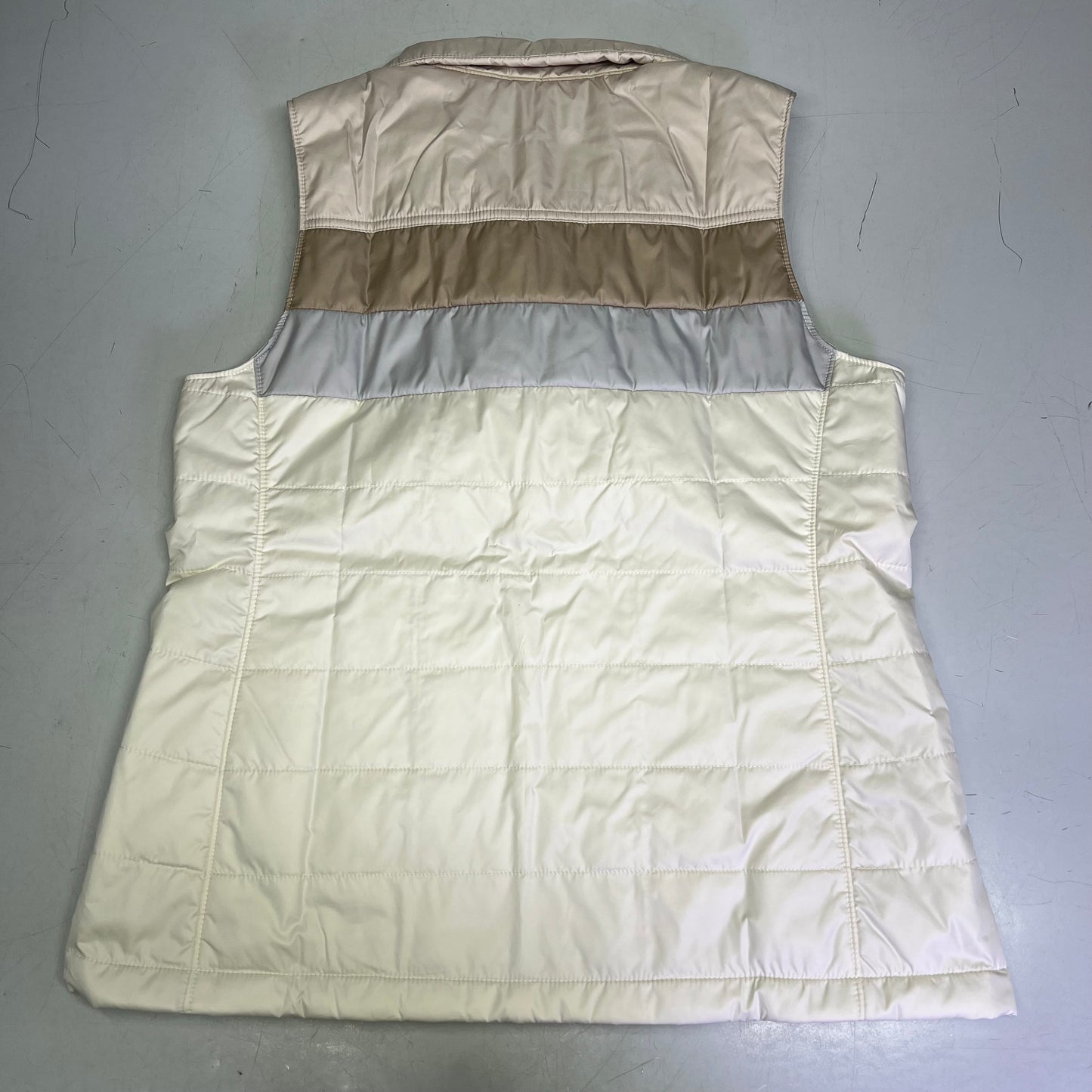 L.L. BEAN Mountain Classic Puffer Vest Women's Sz L Reg Shore/Paperwhite 513527