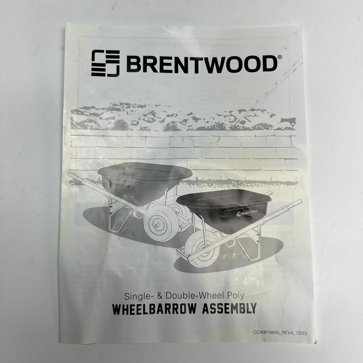 BRENTWOOD Heavy Duty Wheelbarrow Replacement Parts & Assembly Kit ACWB20489 (New Other, Distressed Box)