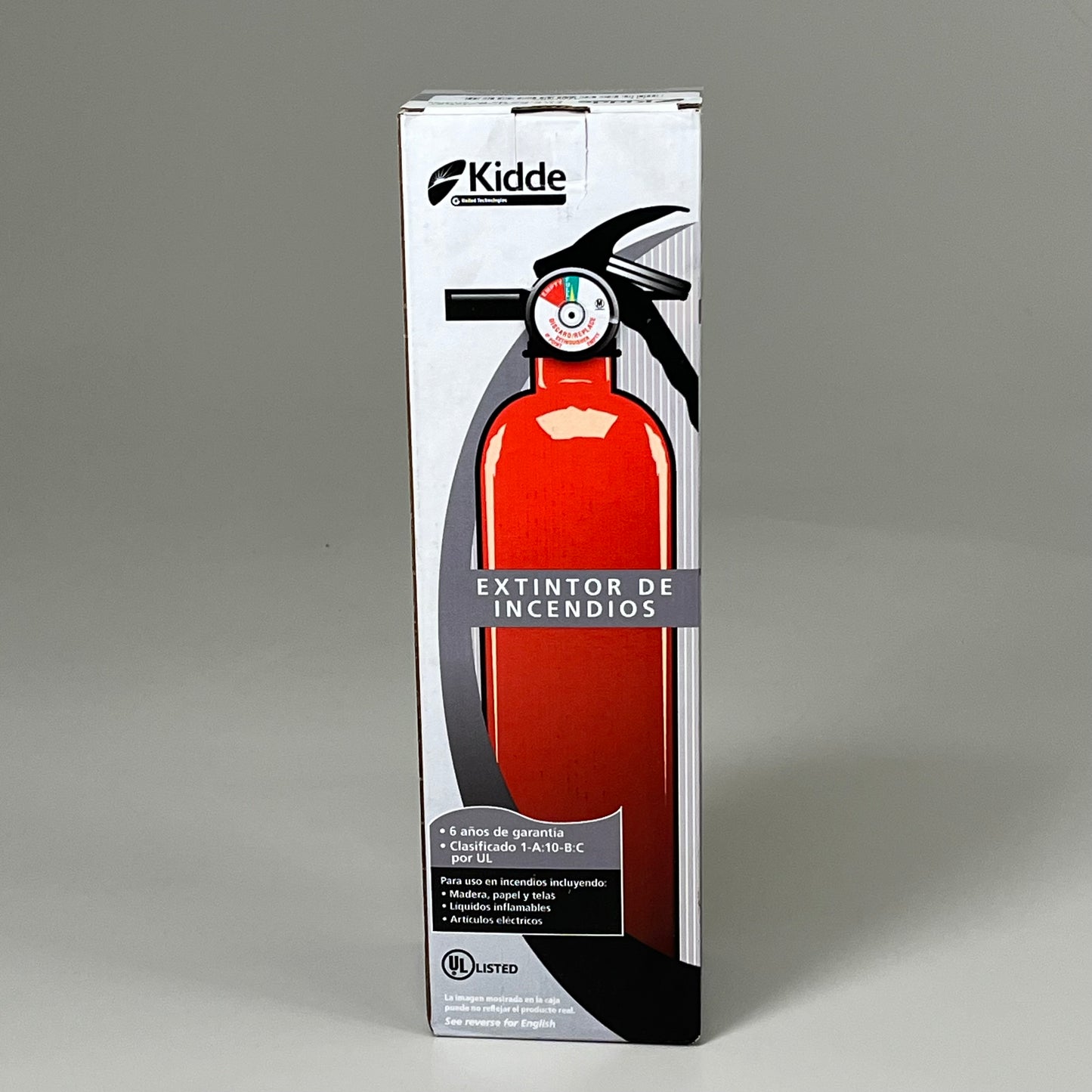 KIDDE Dry Chemical Fire Extinguisher 1A:10-B:C 100 psi Aluminum 466142MTL