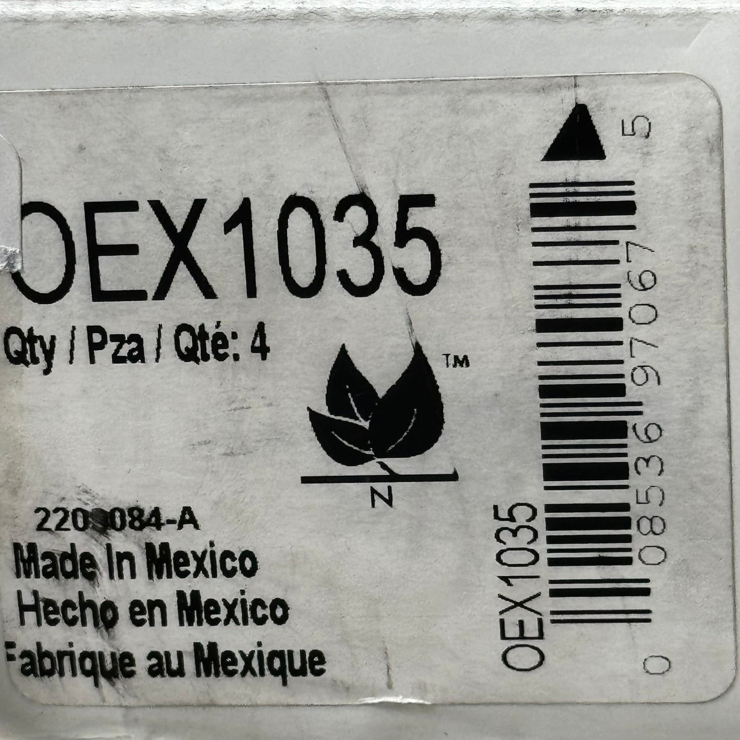 WAGNER OEx Ceramic Disc Brake Pad Set 6" x 2" Grey OEX1035