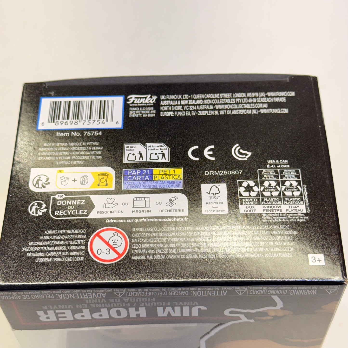 FUNKO POP Jim Hopper Vinyl Figure Netflix Stranger Things Ages 3+ 1784