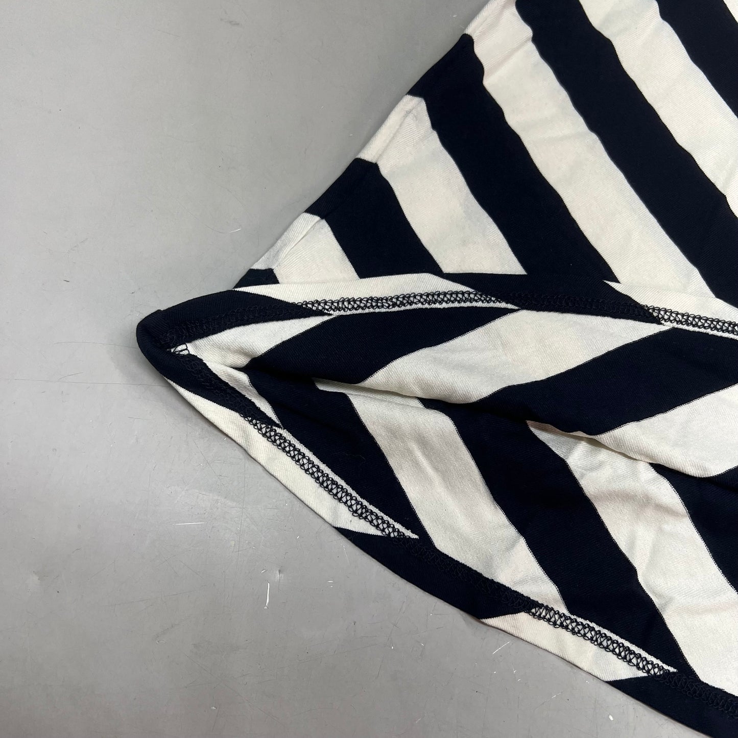 ANNE TAYLOR Knee Length Soft Tank Dress  Women's Sz M Navy Blue/White 17787512