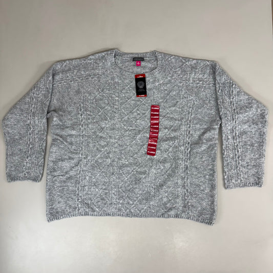 VINCE CAMUTO Cable Knit Sweater Women's Sz-XL Light Heather Grey SC2895