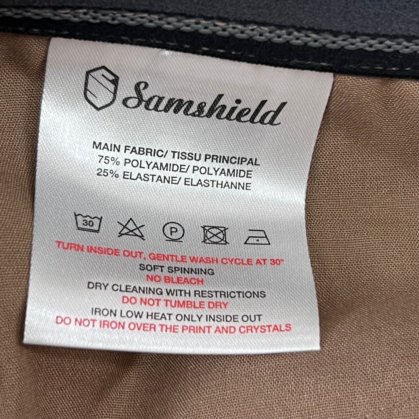 SAMSHIELD Delice Flower Equestrian Pants Women's Sz US 26, UK 8, FR 36 Camel