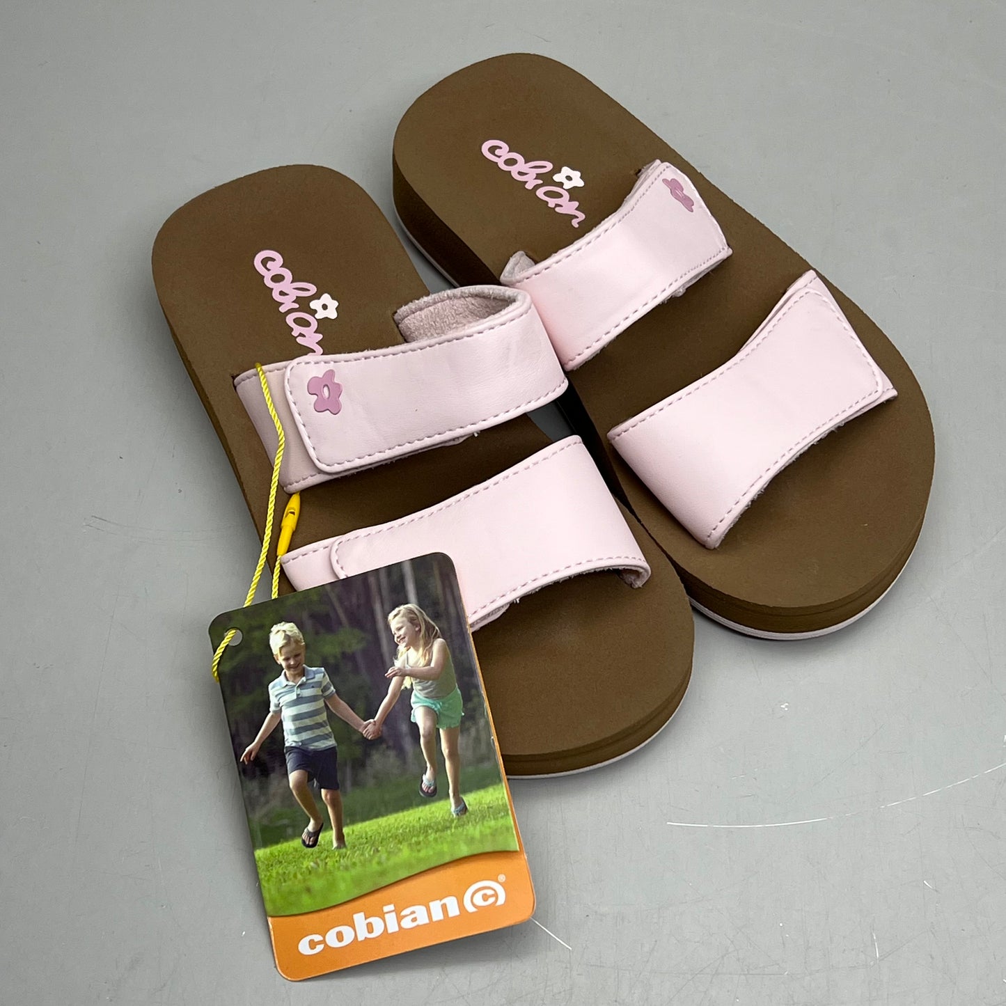 COBIAN Lil' Dana Strap Flower Sandals Kid's Sz 6/7 Pink LDA24-650-6/7