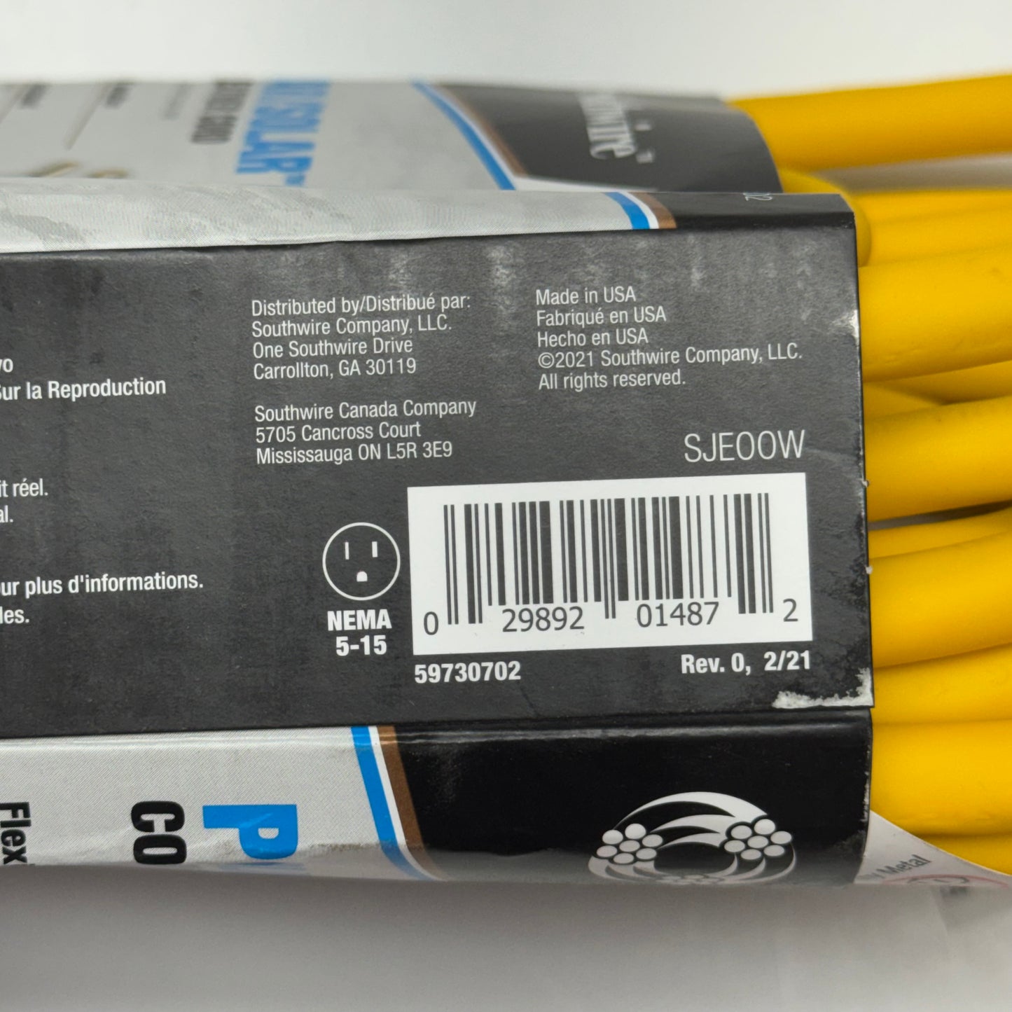 SOUTHWIRE Solar Cold Weather Cord 14/3 25 ft. 1487SW0002