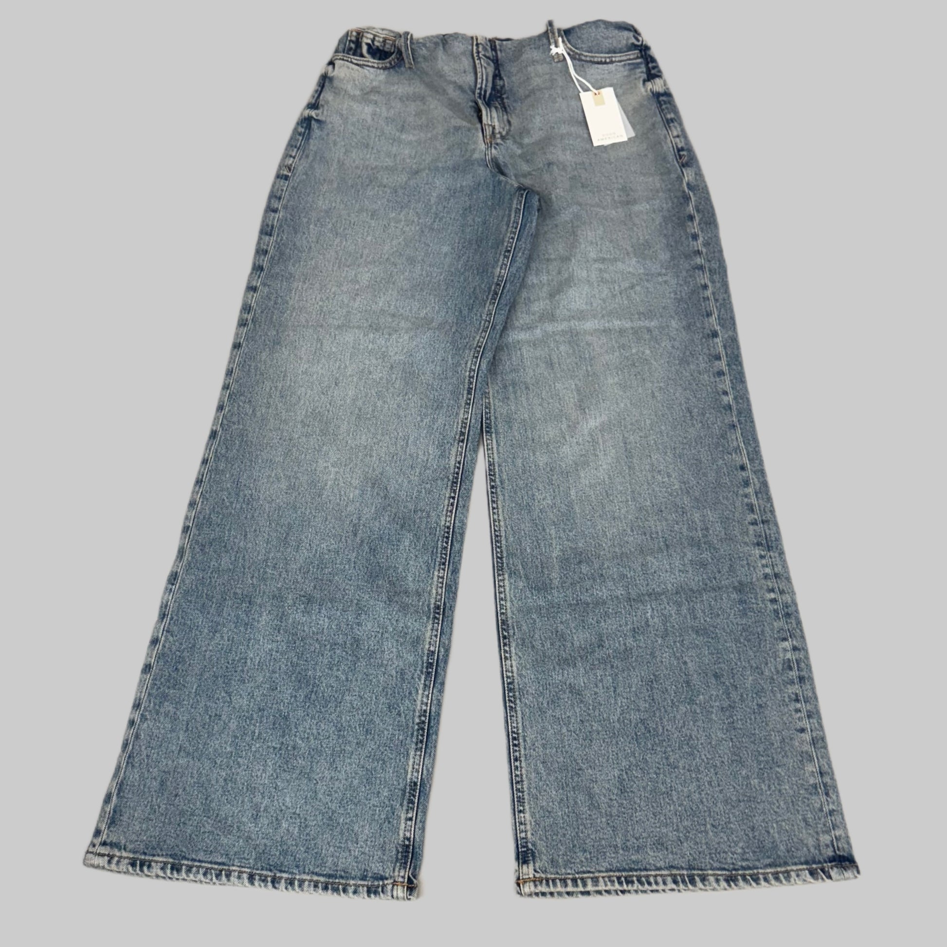 GOOD AMERICAN Wide Leg Pull-On Jeans Women's Sz 2/M Indigo825