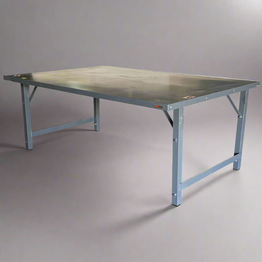 ZA@ ULINE Steel Assembly Table Without Bottom Shelf Sz 72.5”Lx48”Wx28.5”H (New, Minor Damage) B