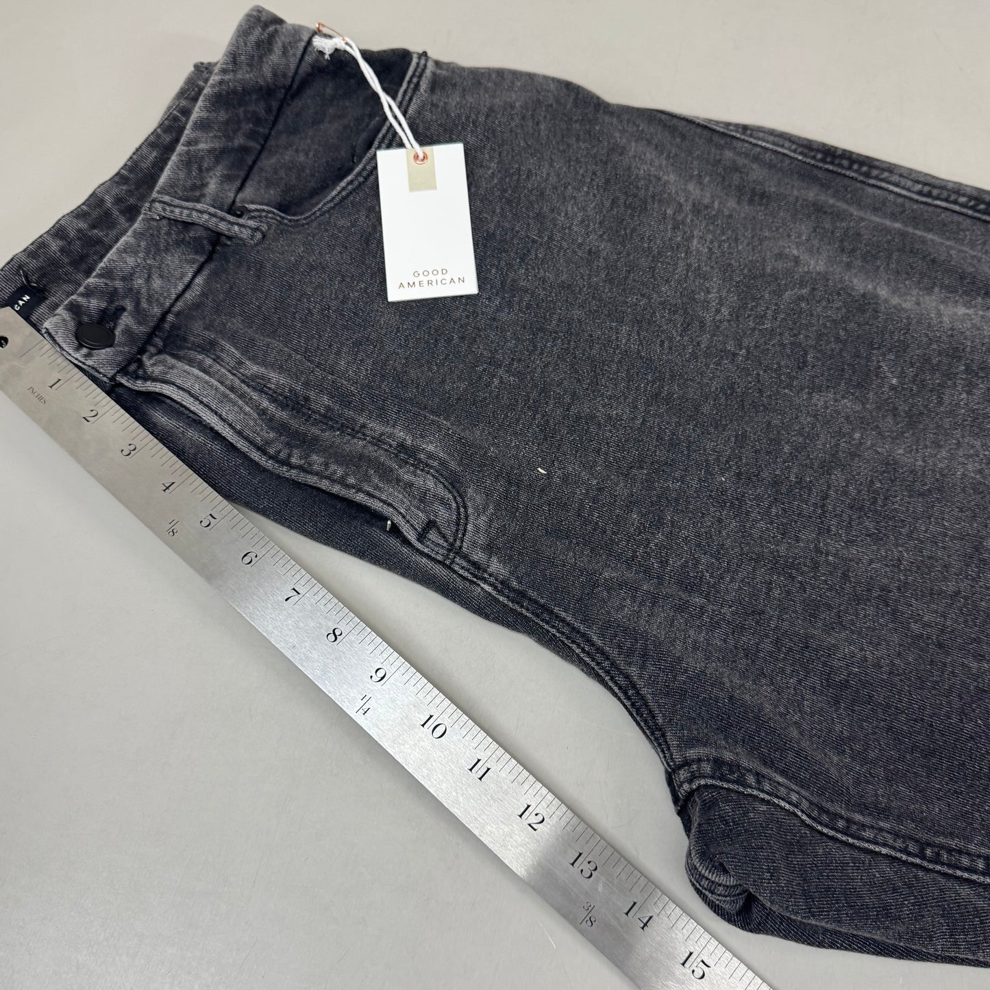 GOOD AMERICAN Jeanius Good Skate Jeans Women's Sz 18 Black GS0409BVN