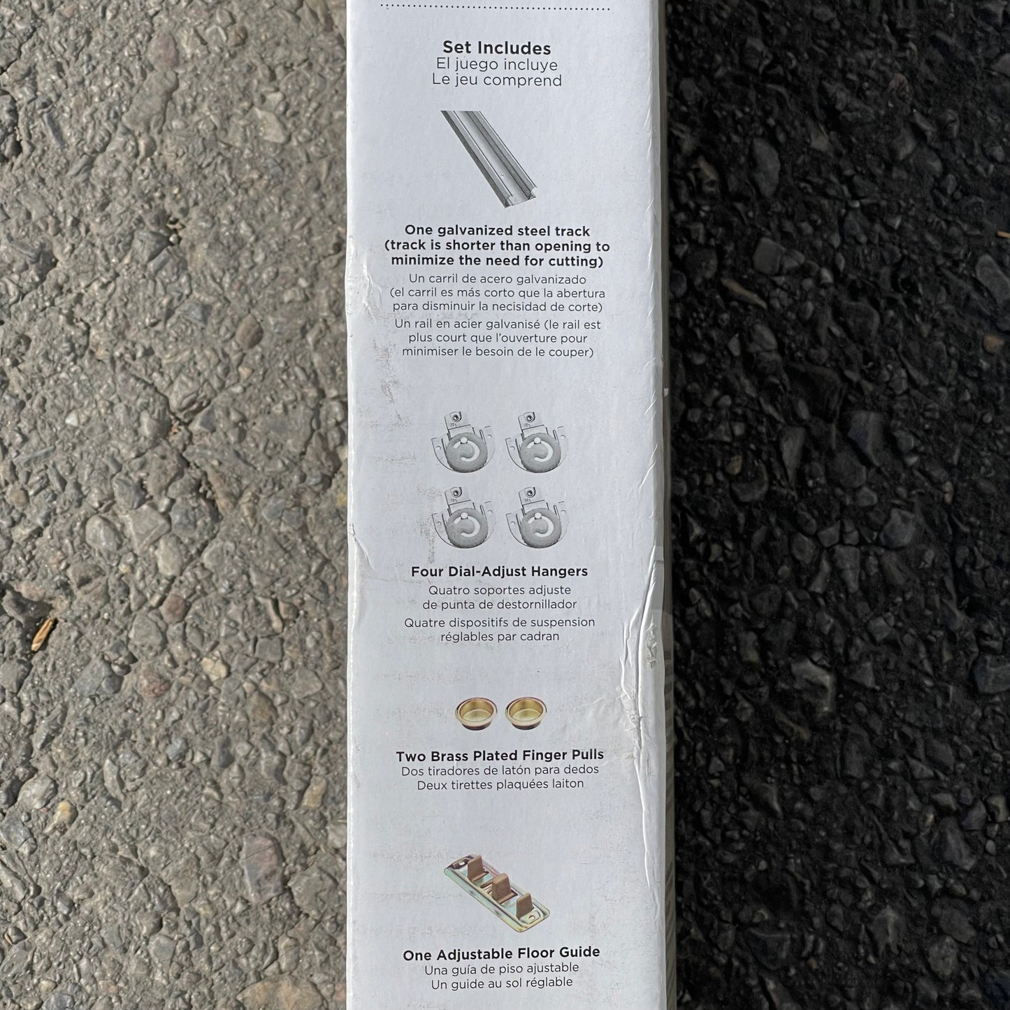 NATIONAL HARDWARE By-Pass Sliding Door Frame Hardware Set 72" N343-087 (AS-IS)