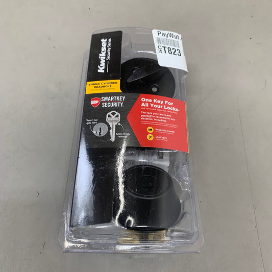 KWIKSET Single Cylinder Deadbolt 3.5"x4.5"x9" Bronze ‎96600-751