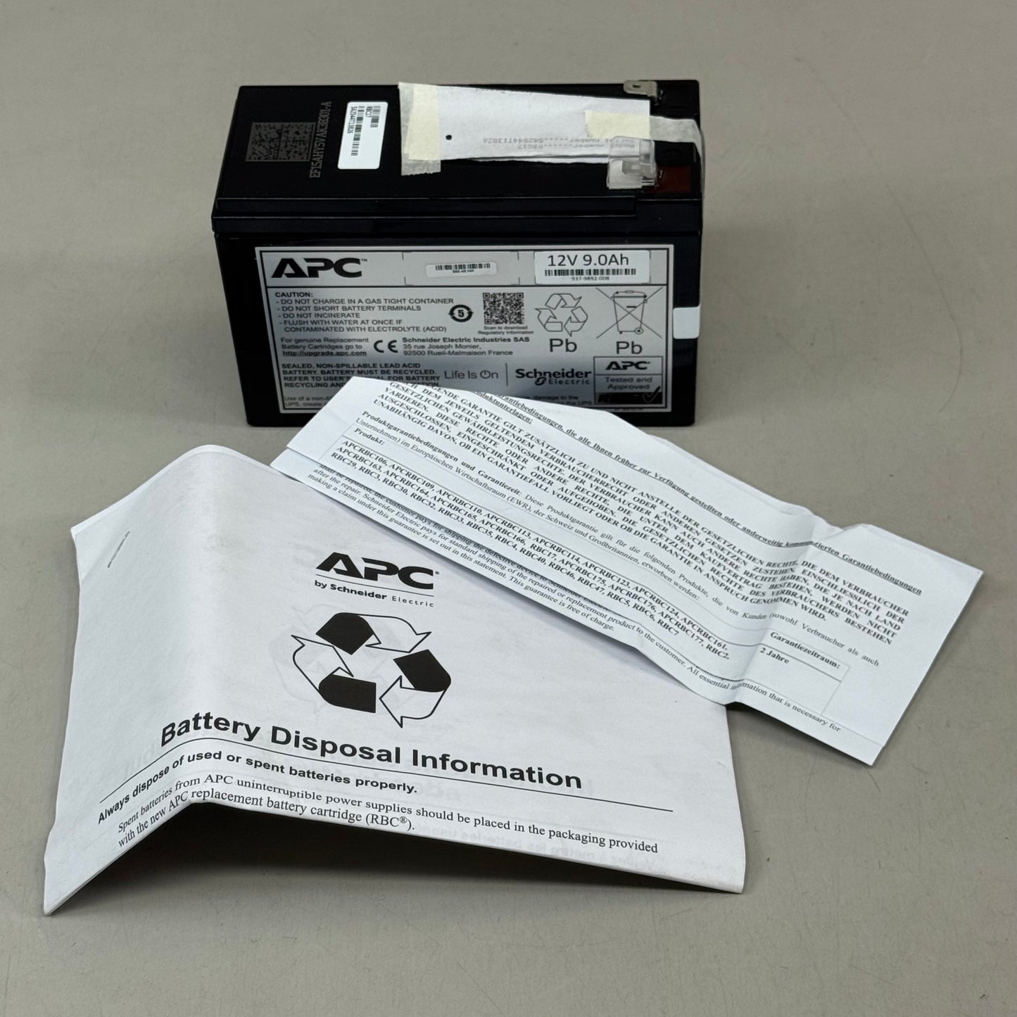 APC  Apc Replacement Battery for Back‑ups Models Be650g1, Be850g2, Bx850m, Br700g, Bvk950m2, Bvn950m2, Genuine Battery Model Rbc17 RBC17