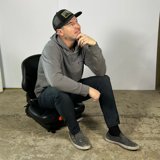 BOBCAT Vinyl Operator Seat for Loaders Sz 24" H x 19" W x 18" L Black 7325830