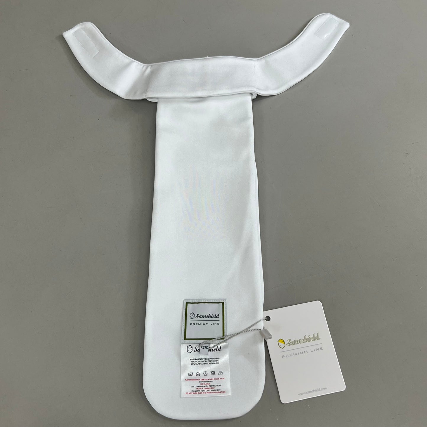 SAMSHIELD Plastron Flower Equestrian Riding Tie Women's Sz XS/S Holo White