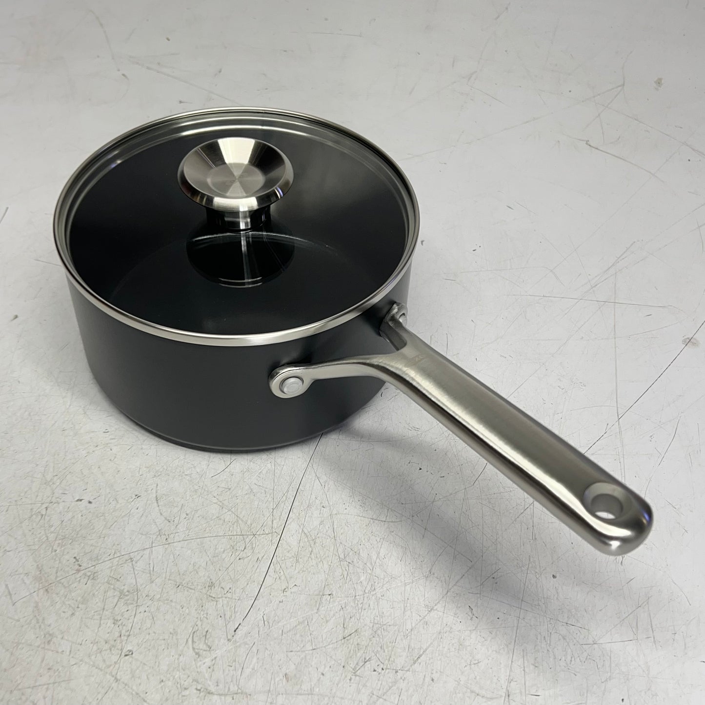OXO (4 PIECE) Professional Ceramic Non-stick Sauce Pan Set 2.3qt - 1.7qt Black