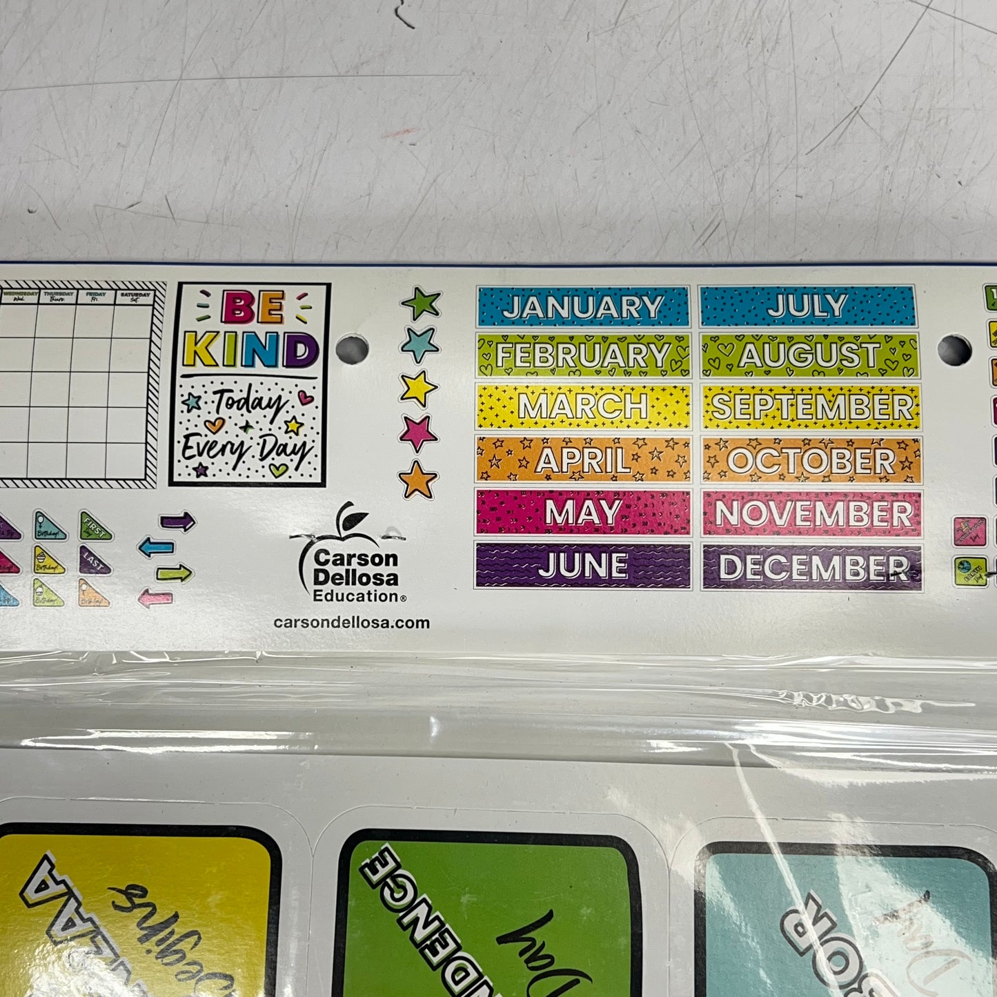 CARSON DELLOSA (2 PACK) Kind Vibes Calendar Bulletin Board Set 129 Pieces