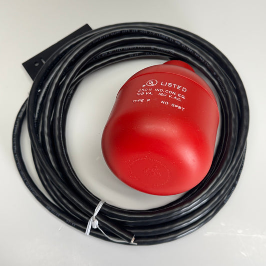 WEIL PUMP Mercury Switch Single Pole-pilot Duty 20 Ft Cord, Black & Red 8234K1004M