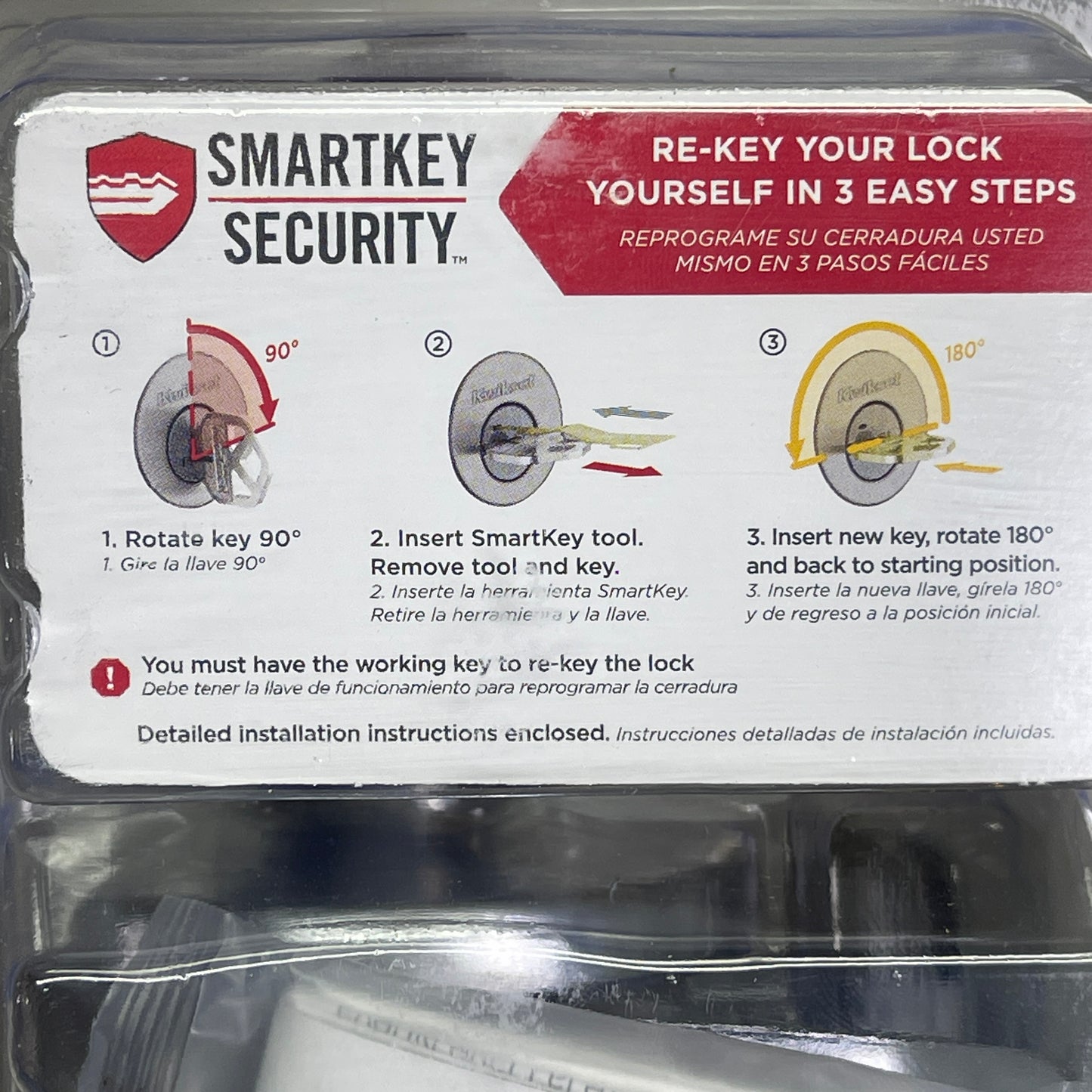 KWIKSET Smartkey Keyed Entry Door Knob w/ Microban Satin Nickel 94002-952