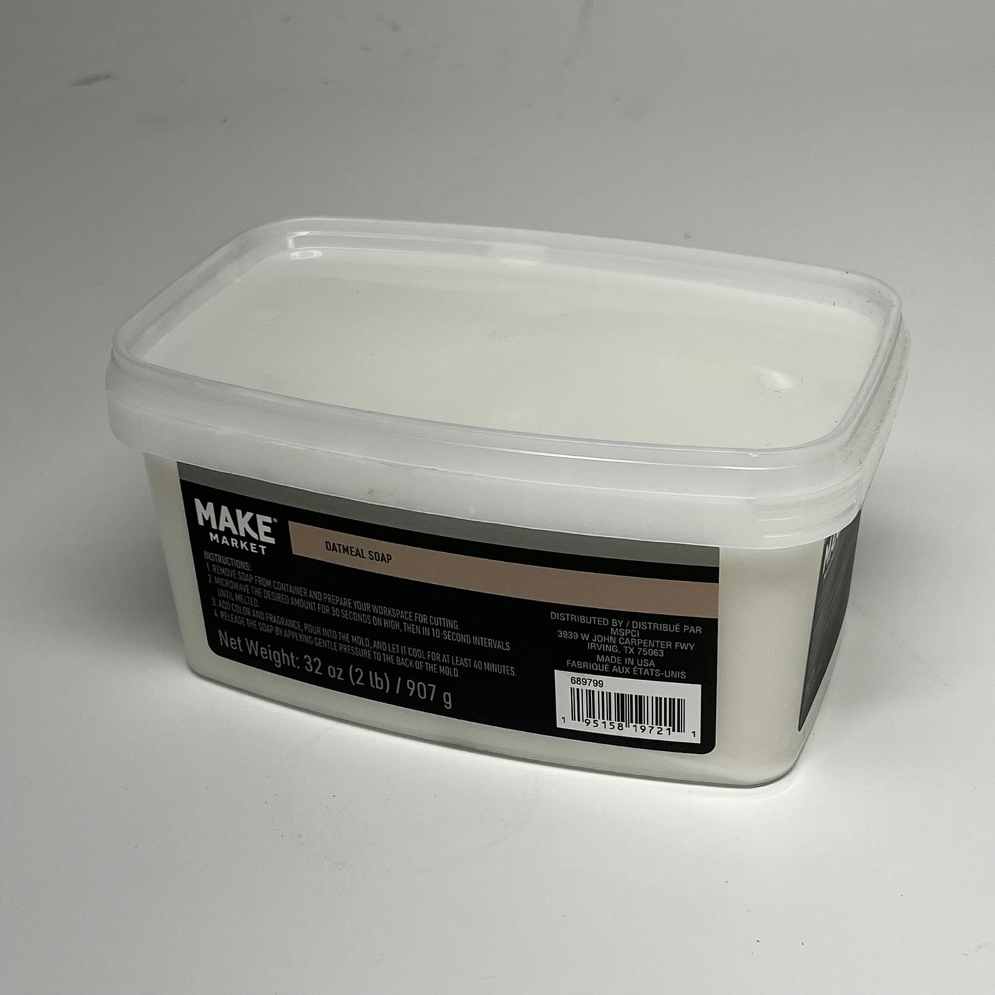 ZA@ MAKE MARKET (2 PACK) Oatmeal Soap Suspension Formula 2 Lbs White 689799