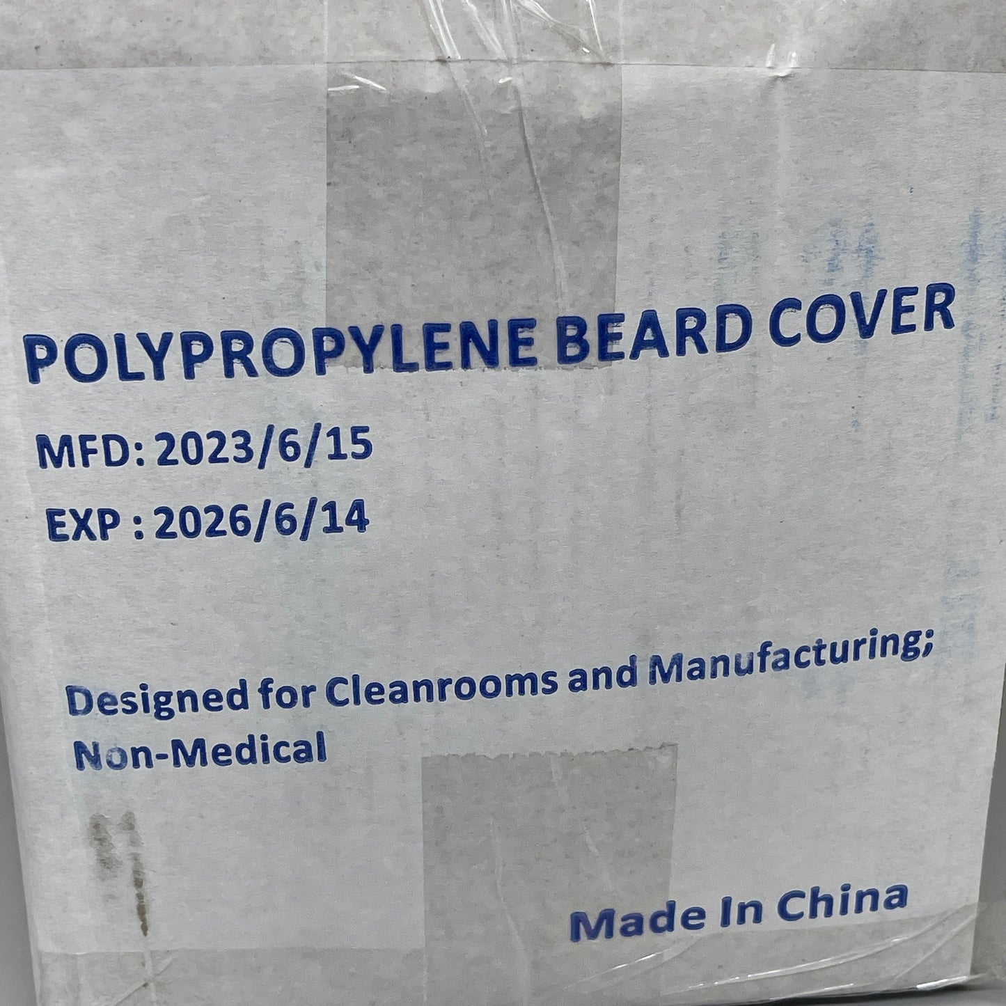 ZA@ CLEANPRO (1,000 PACK) Polypropylene Beard Cover 18” 40006W BB 06/14/26