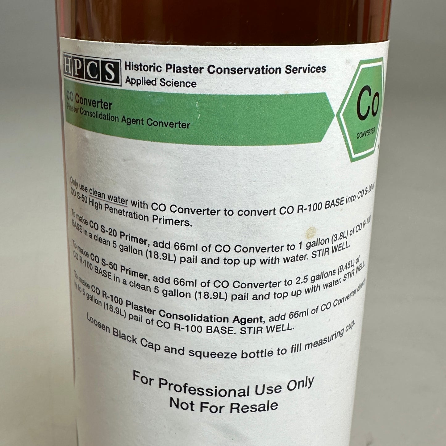 HPCS Plaster Consolidation Agent Converter 480ml/ 16 fl. oz Brown