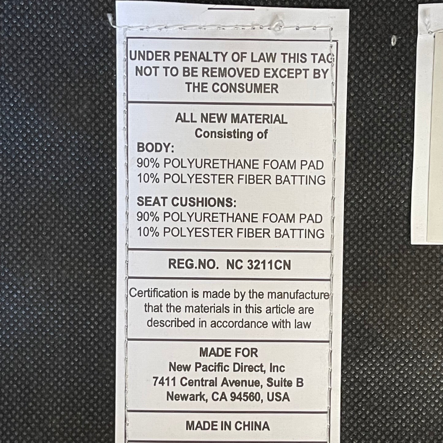 NEW PACIFIC Elmo Bonded Leather Counter Stool 25"x19.5"x13.5" Vintage Gray & Weathered Smoke 358625B-V04-WS