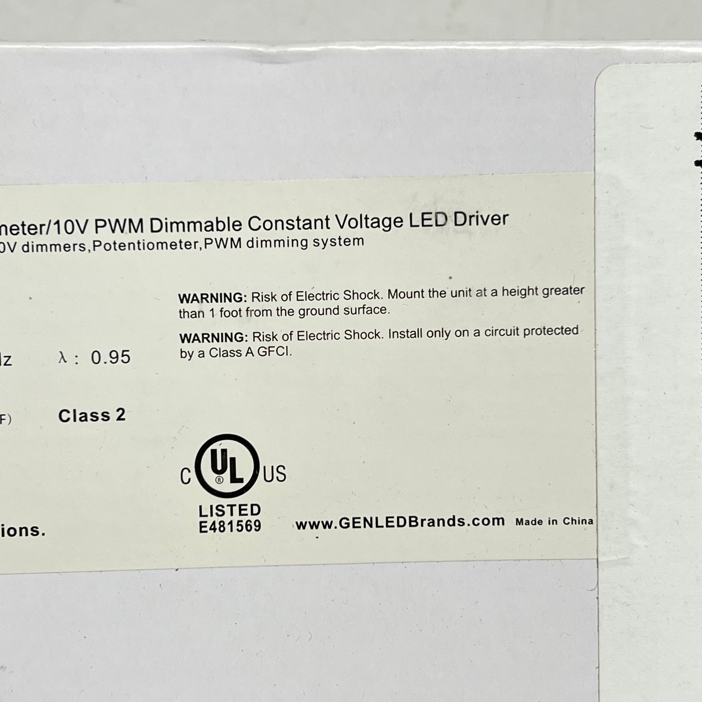 GEN LED ACOLYTE  Dimmable Waterproof Led Driver  96W 100V Black DRVW249610P