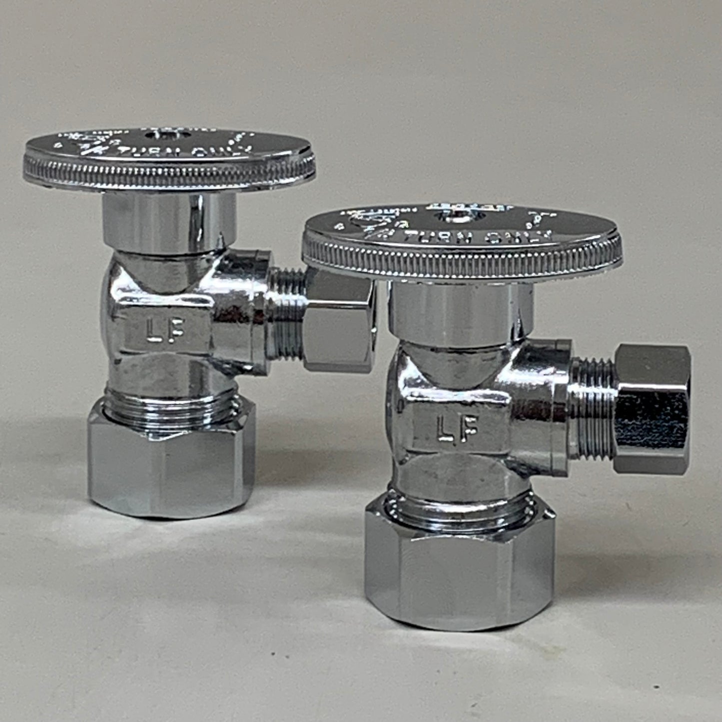 OATEY (2 PACK) Quarter Turn Angle Valve 1/2 NOM Copper 5/8 X 3/8 4701PCLF