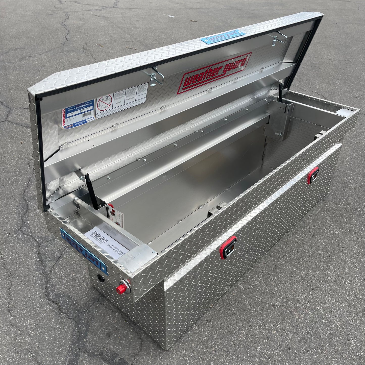 ZA@ WEATHER GUARD Saddle Box, 15 cubic ft, Aluminum 123-0-04