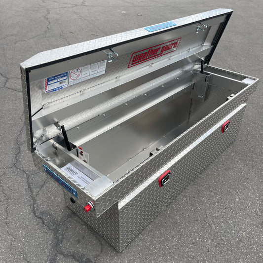 ZA@ WEATHER GUARD Saddle Box, 15 cubic ft, Aluminum 123-0-04
